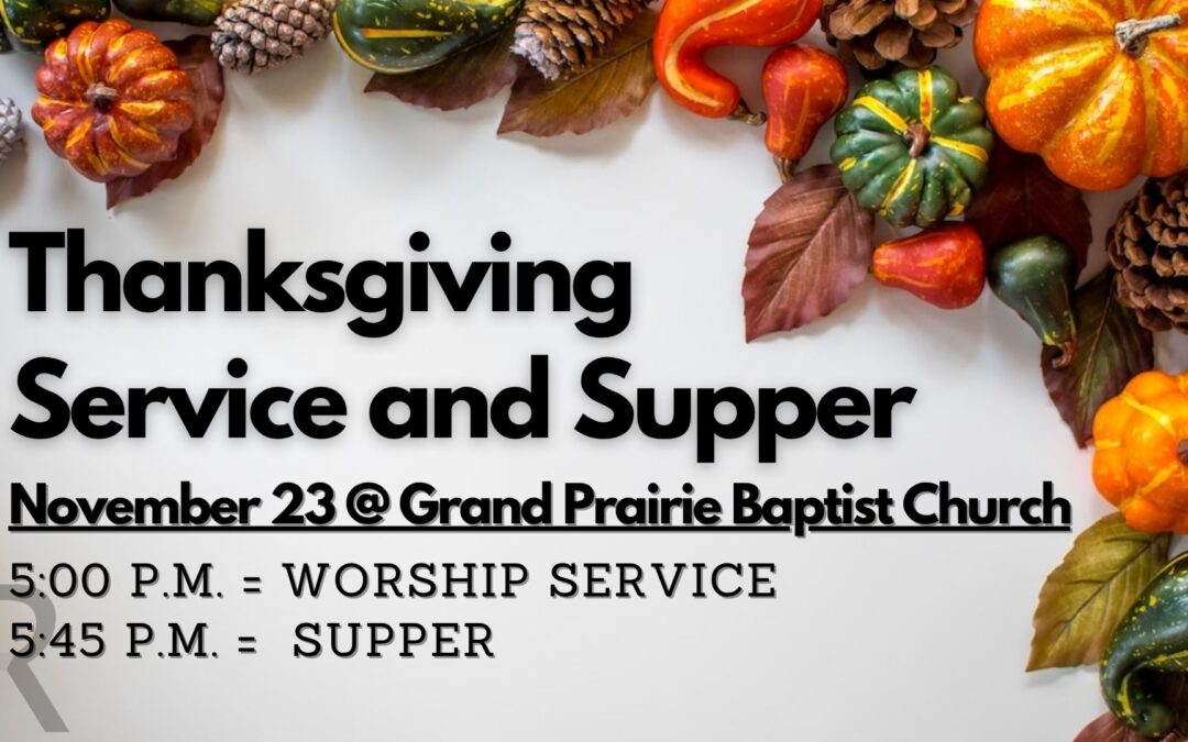 2025 Thanksgiving Service & Supper