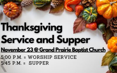 2025 Thanksgiving Service & Supper